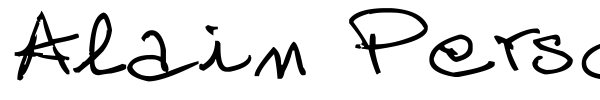 Alain Perso font preview